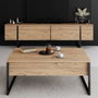 Hanah Home Soporte para TV Luxe - Pino Atlántico y Negro